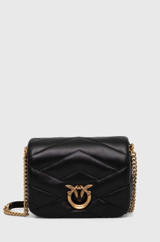 Pinko torebka skórzana skóra licowa czarny 101584.A1ET