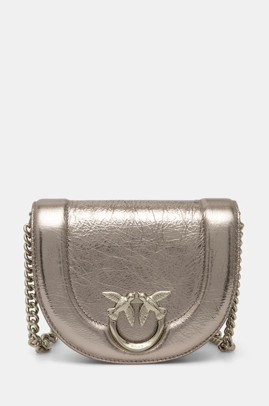 Pinko torebka skórzana skóra licowa srebrny 101969.A1JG