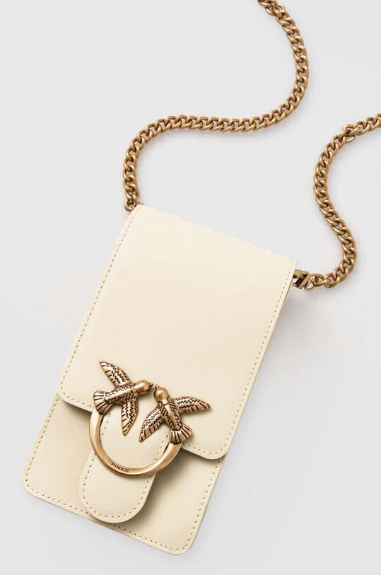 Pinko torebka skórzana skóra licowa biały 102739.A0F1