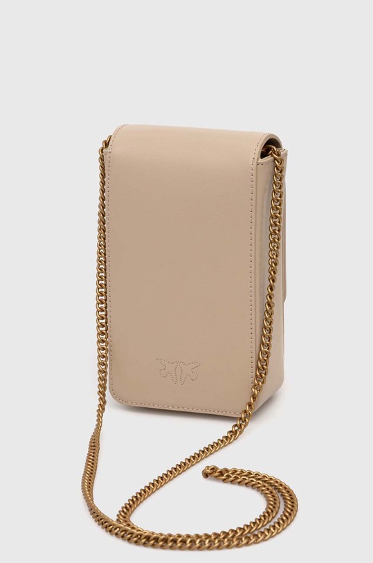 Akcesoria Pinko torebka skórzana 102739.A0F1 beżowy