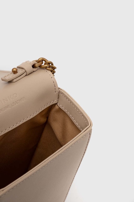 Pinko torebka skórzana beżowy 102739.A0F1