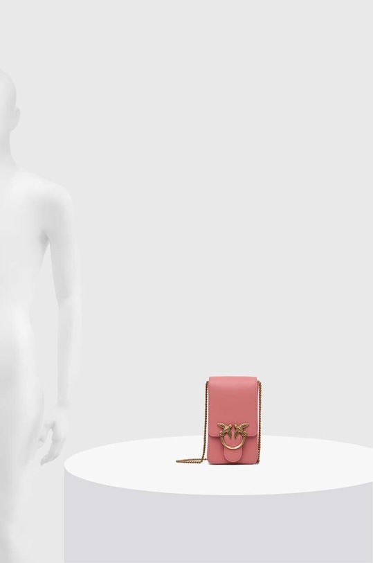 Kožená kabelka Pinko růžová 102739.A0F1