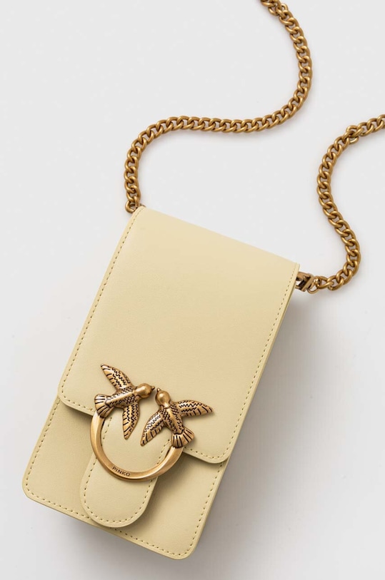 Pinko torebka skórzana skóra licowa zielony 102739.A0F1