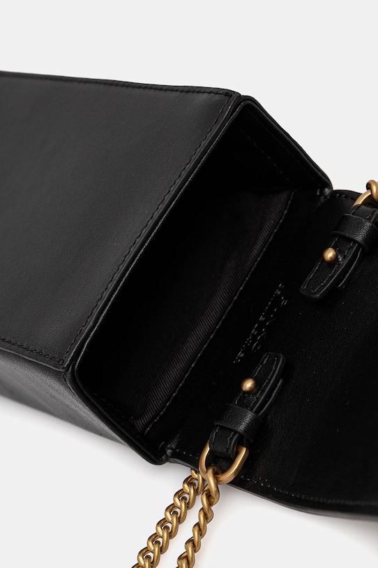 Δερμάτινη τσάντα Pinko 102739.A0F1 μαύρο