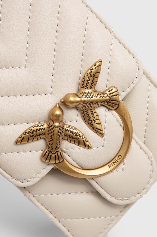 Kožená kabelka Pinko 102739.A0GK biela AA00
