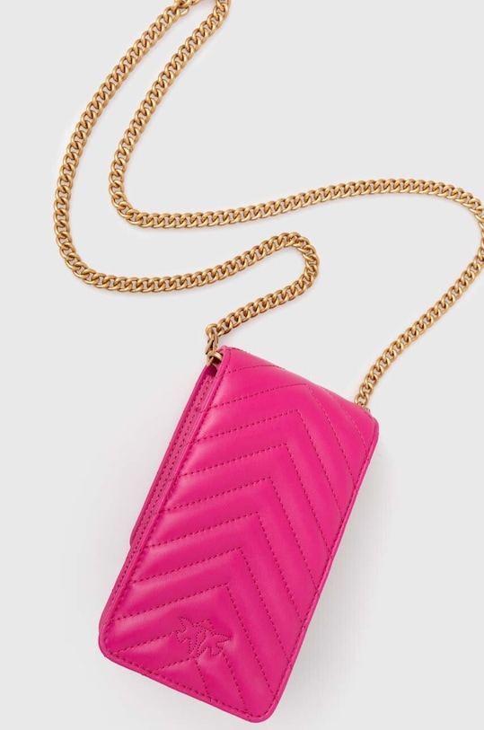 Pinko torebka skórzana różowy 102739.A0GK
