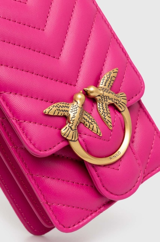 Pinko torebka skórzana 102739.A0GK różowy