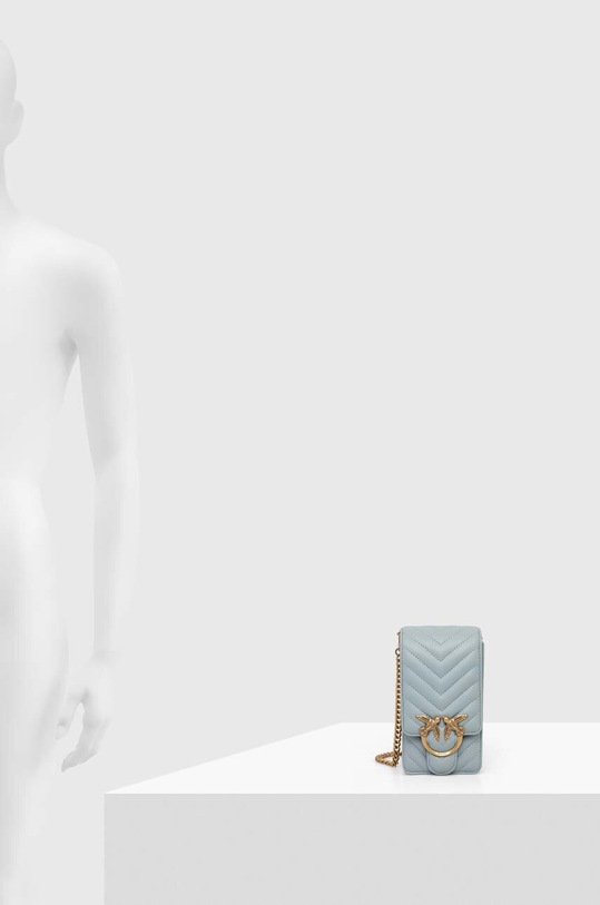 Шкіряна сумочка Pinko 102739.A0GK блакитний