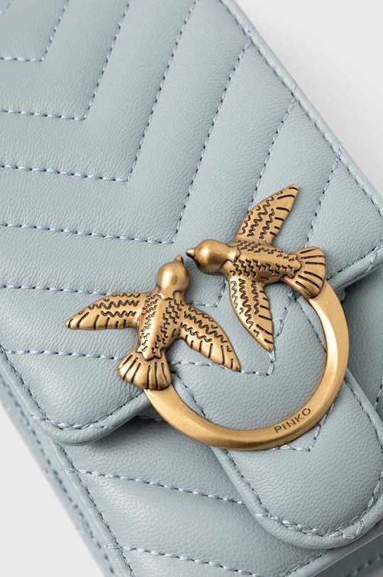 Шкіряна сумочка Pinko блакитний 102739.A0GK