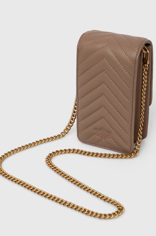 Pinko torebka skórzana 102739.A0GK beżowy AA00