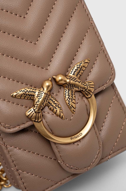 Akcesoria Pinko torebka skórzana 102739.A0GK beżowy