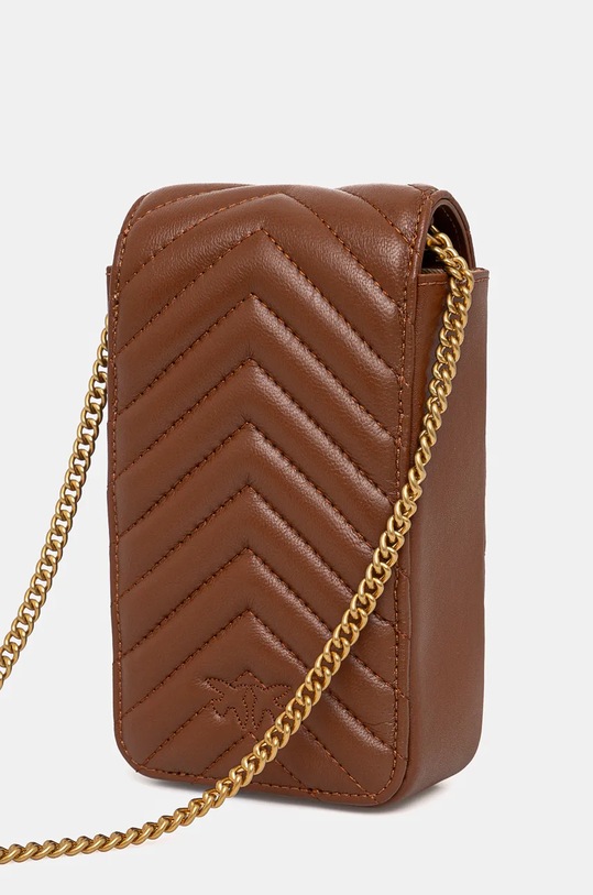 Doplnky Kožená kabelka Pinko 102739.A0GK hnedá