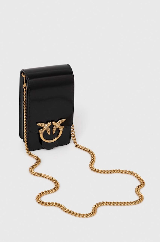 Pinko torebka skórzana skóra licowa czarny 102739.A1EN