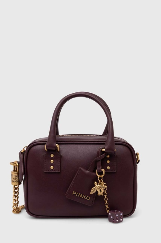 Кожаная сумочка Pinko кожа фиолетовой 102791.A0F1