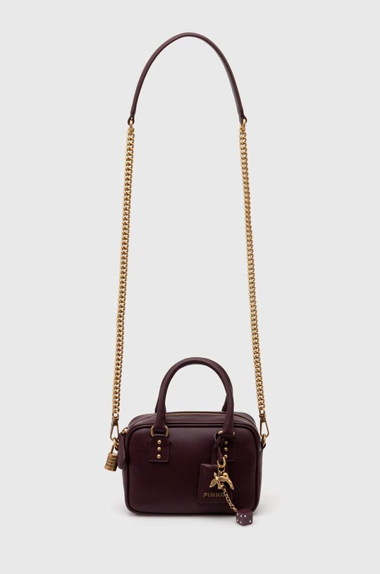 Кожаная сумочка Pinko фиолетовой 102791.A0F1