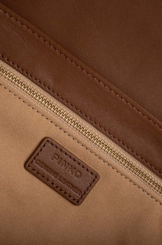 Pinko torebka skórzana 102801.A1MI brązowy