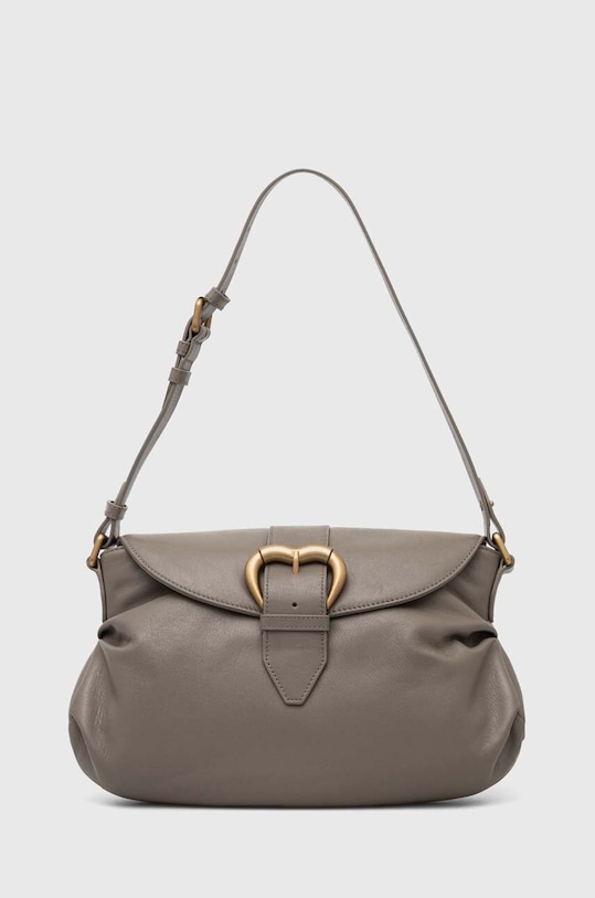 Pinko torebka skórzana skóra licowa szary 102801.A1MI