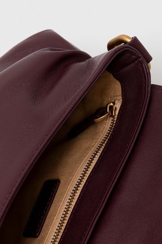 Pinko torebka skórzana 102802.A1MI fioletowy