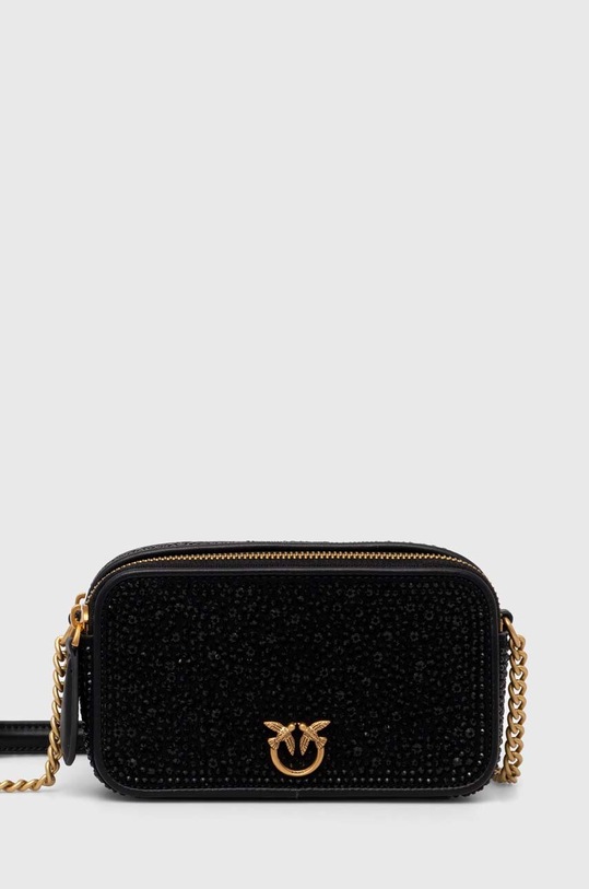 Pinko torebka zamszowa skóra zamszowa czarny 102810.A0EH