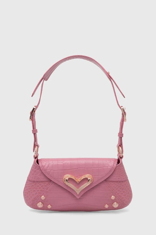 Pinko torebka skórzana skóra licowa różowy 102829.A1ER