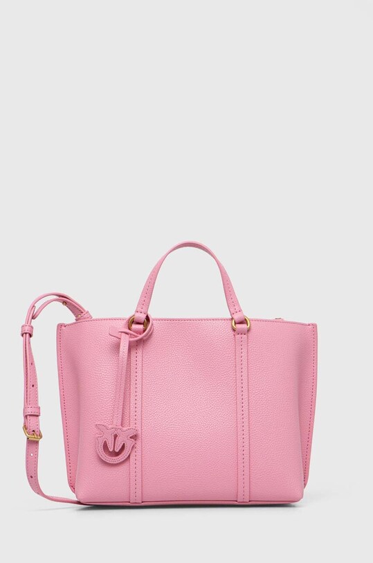 Pinko borsa a mano in pelle pelle fiore rosa 102833.A1LF