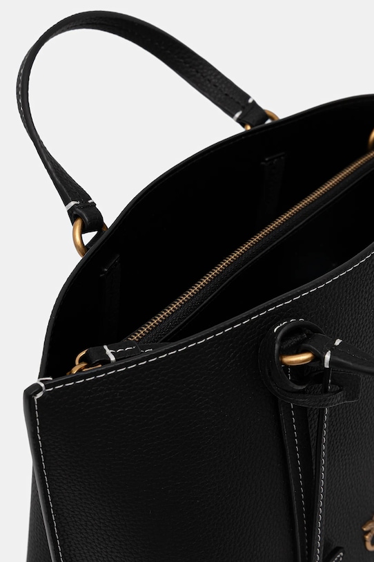 Δερμάτινη τσάντα Pinko μαύρο 102833.A1LF