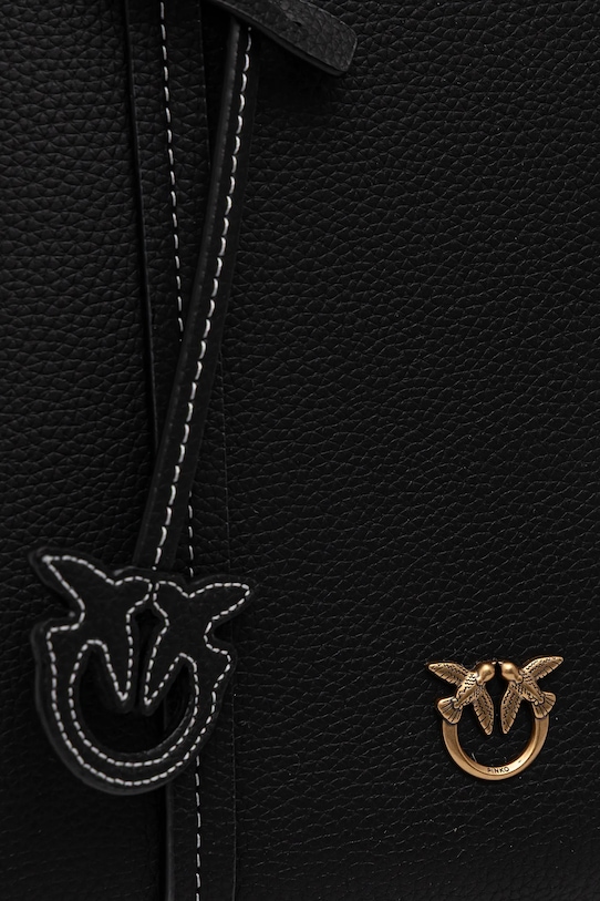 Δερμάτινη τσάντα Pinko 102833.A1LF μαύρο
