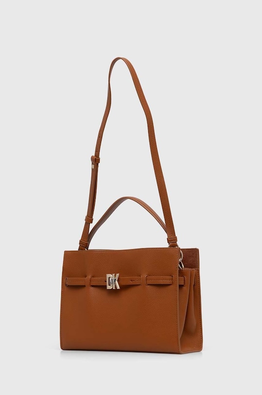 Dkny torebka skórzana R413KB93 brązowy SS24