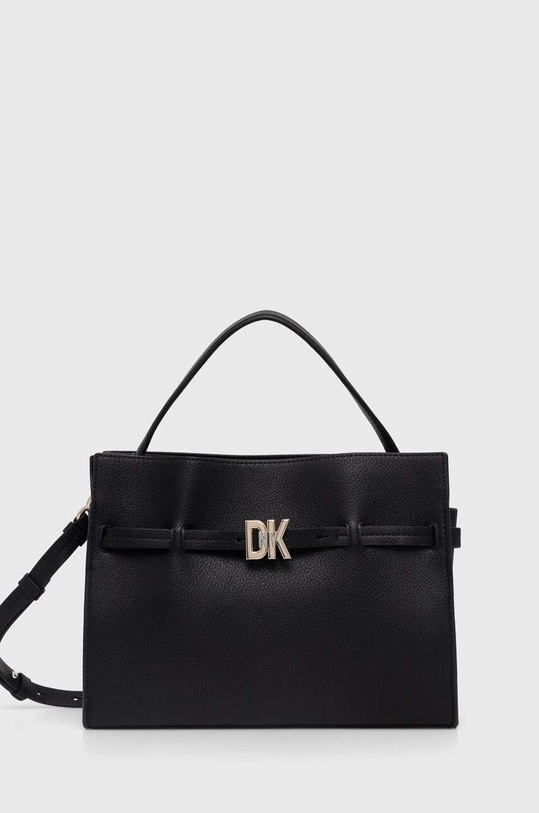 Dkny torebka skórzana skóra licowa czarny R413KB93