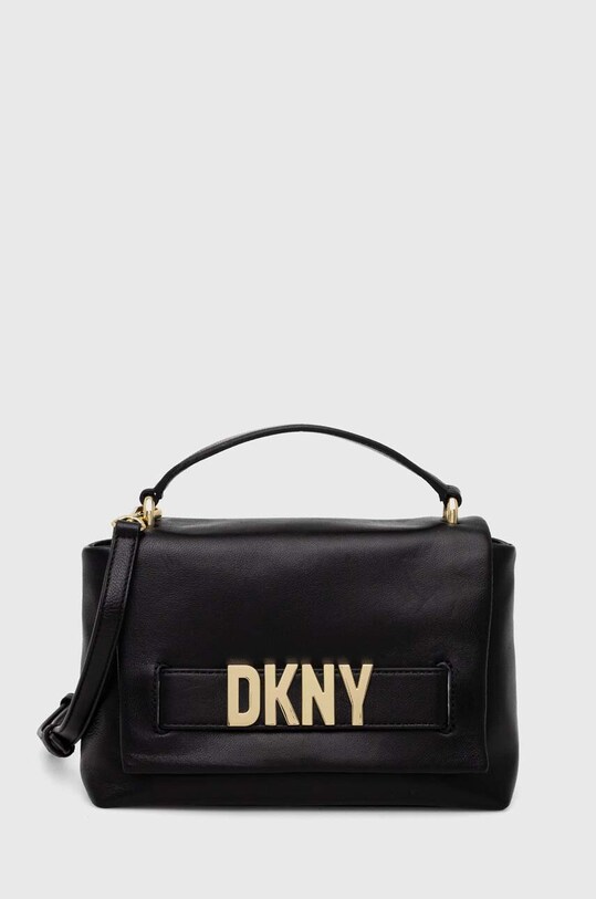 Dkny torebka skórzana skóra licowa czarny R41NRC78