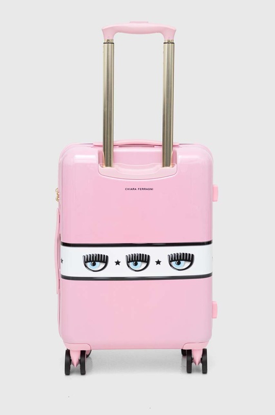 Akcesoria Chiara Ferragni walizka LOGOMANIA 46-53x34x17 cm 76SB0LA1 różowy