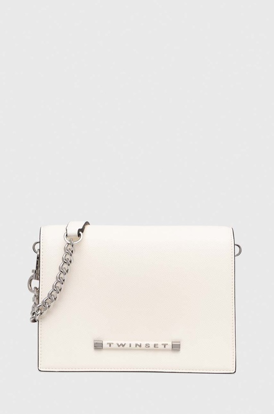 Τσάντα Twinset απομίμηση λείου δέρματος μπεζ 241TB7045