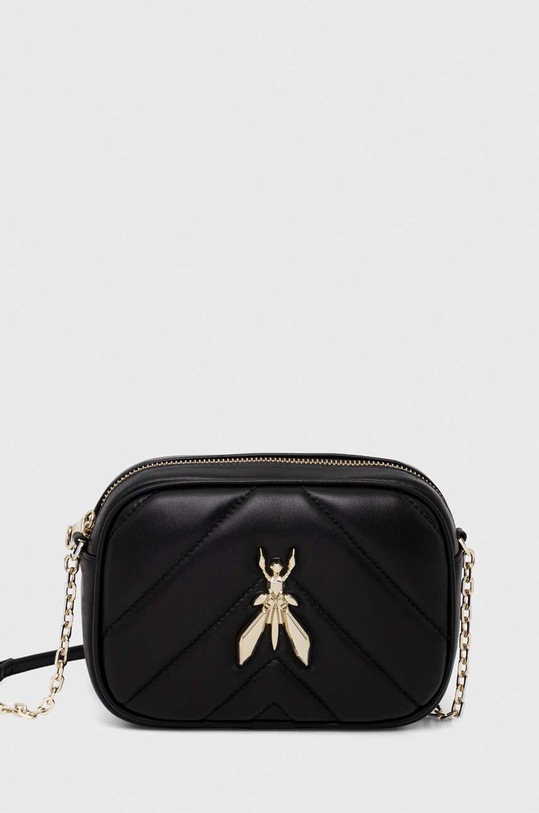 Kožená kabelka Patrizia Pepe přírodní kůže černá 8B0005.L004