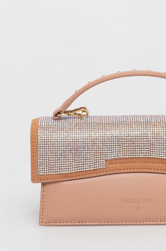 Kožna torba Patrizia Pepe roza 8B0032.L083