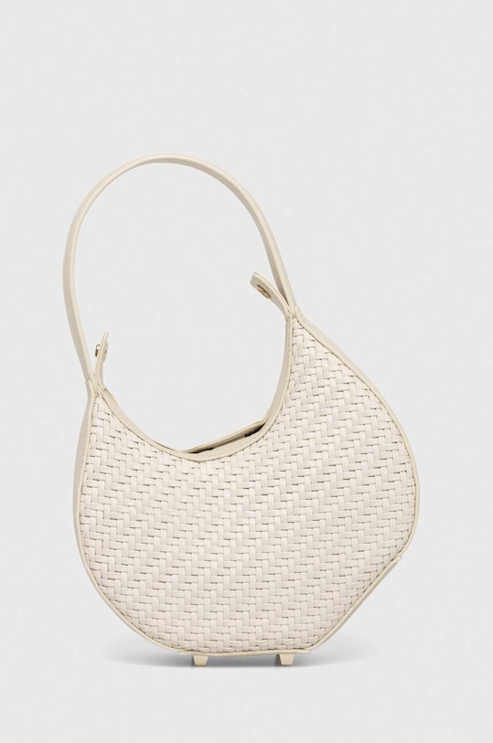 Torba Patrizia Pepe imitacija zrnate kože bijela 8B0074.E043