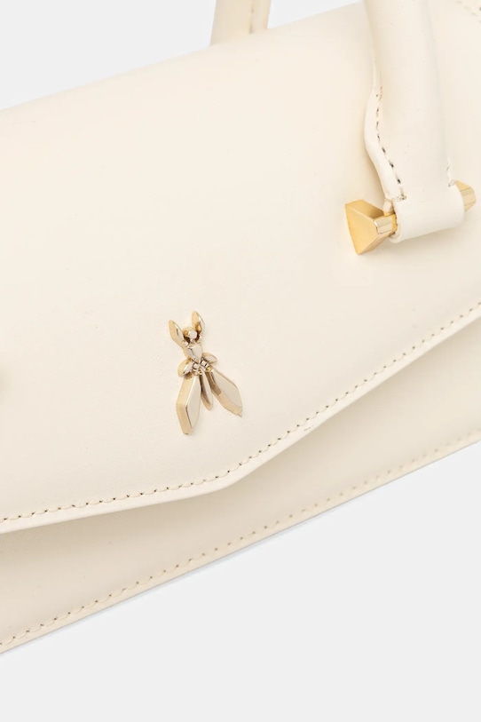 Usnjena torbica Patrizia Pepe bež 8B0111.L061