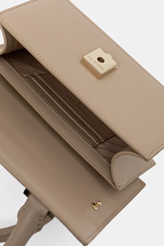 Kožená kabelka Patrizia Pepe 8B0111.L061 béžová