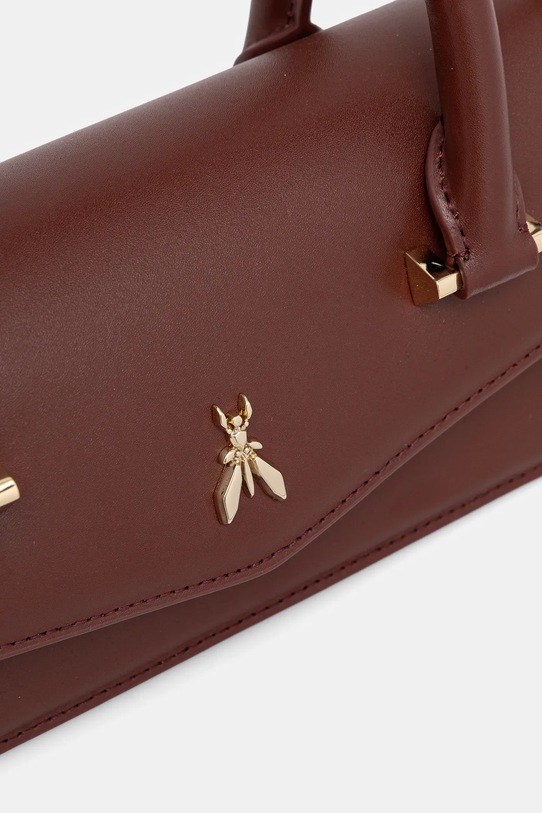 Usnjena torbica Patrizia Pepe rjava 8B0111.L061