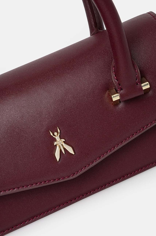 Kožená kabelka Patrizia Pepe burgundské 8B0111.L061