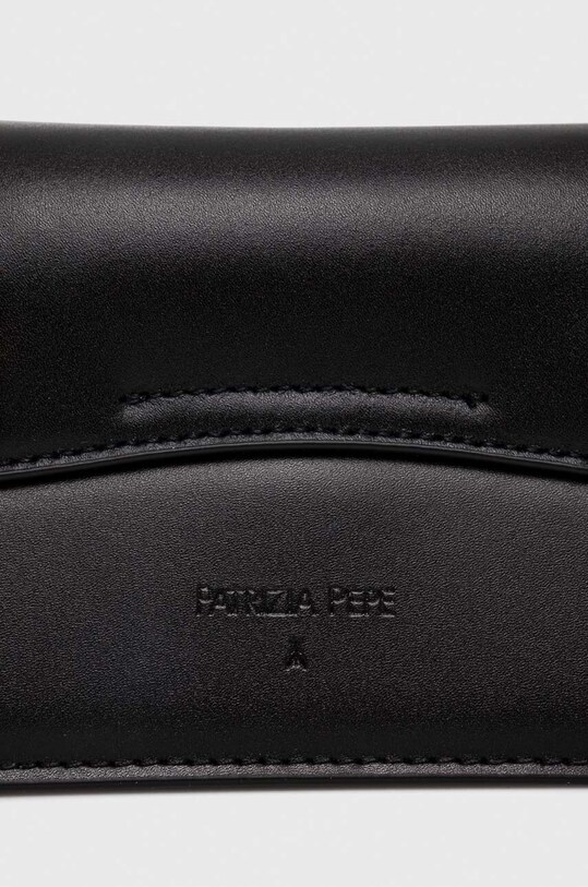 Kožená kabelka Patrizia Pepe čierna 8B0111.L061