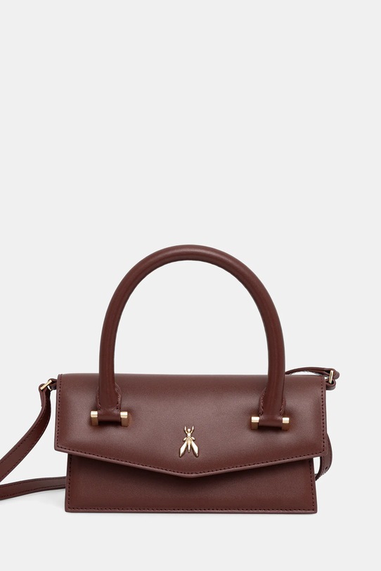 Usnjena torbica Patrizia Pepe oranžna 8B0111.L061