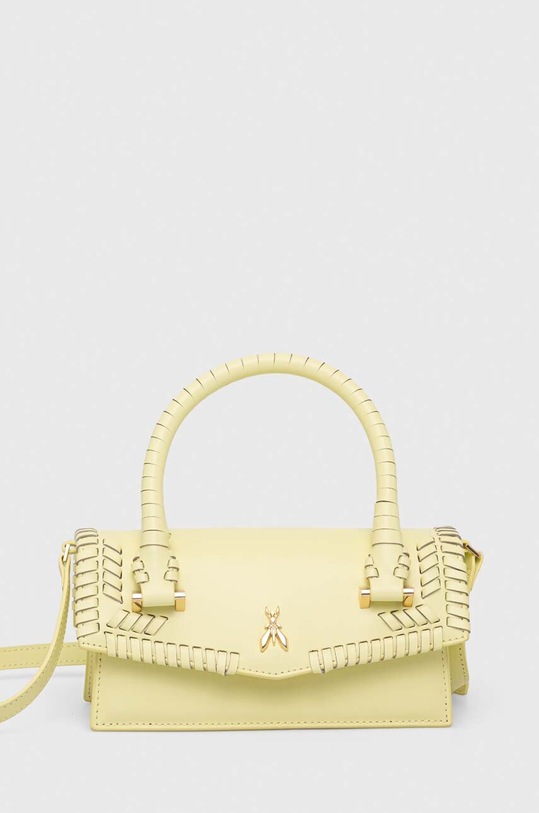Patrizia Pepe torebka skórzana skóra licowa żółty 8B0111.L097