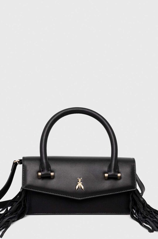 Patrizia Pepe borsa a mano in pelle pelle fiore nero 8B0111.L101