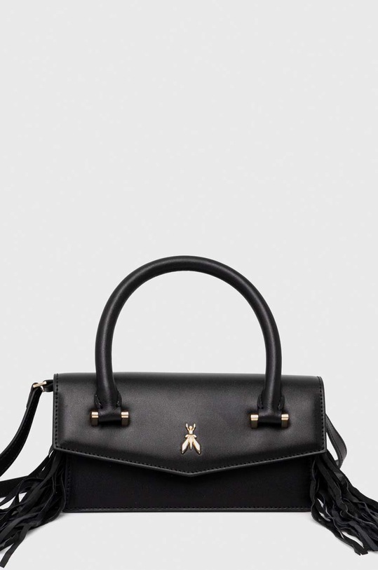 Patrizia Pepe torebka skórzana nie mieści A4 czarny 8B0111.L101