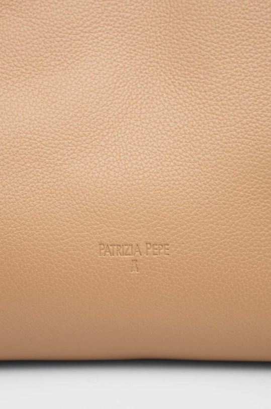 Kožená kabelka Patrizia Pepe béžová 8B0172.L001