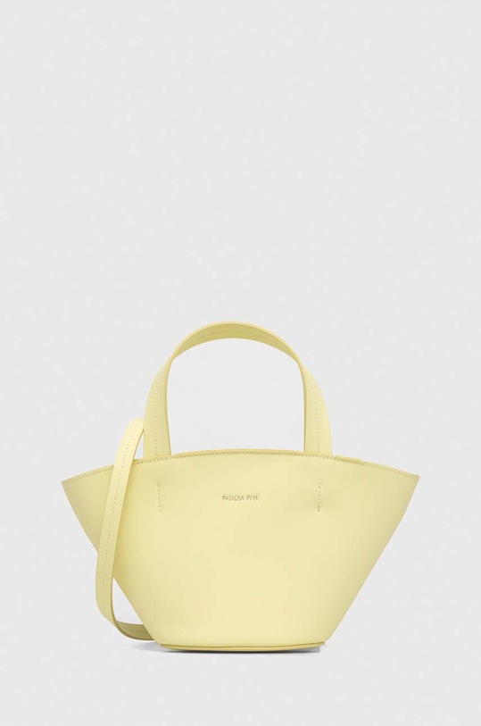 Patrizia Pepe torebka skórzana skóra licowa żółty 8B0175.L095