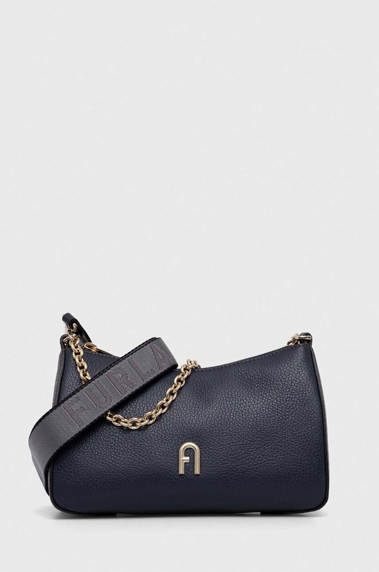 Шкіряна сумочка Furla гладкий темно-синій WB00903.BX0356.2713S