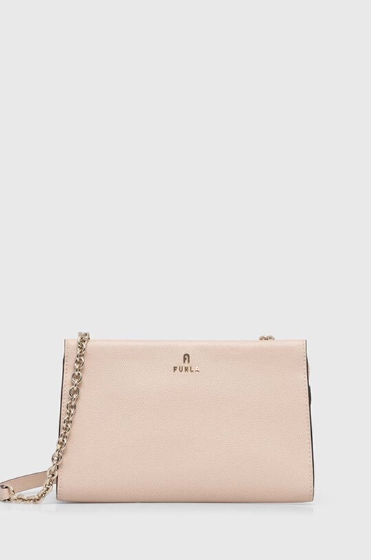 Δερμάτινη τσάντα Furla λείο δέρμα ροζ WE00528.ARE000.B4L00