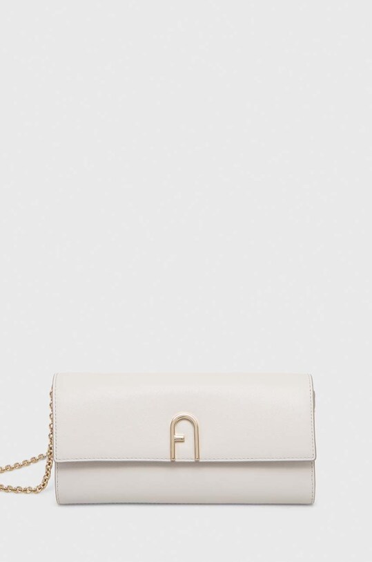Furla pochette di pelle pelle fiore bianco WE00518.BX2045.1704S