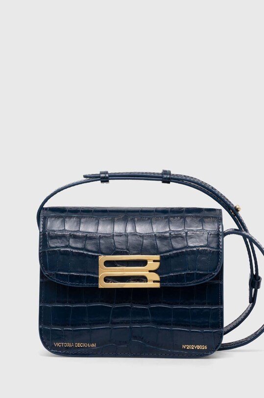 Victoria Beckham torebka skórzana B124AAC005333A granatowy SS24